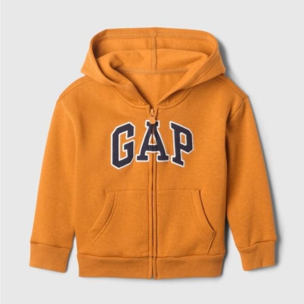 babyGap Relaxed Logo Zip Hoodie 3 yrs Tigers Eye